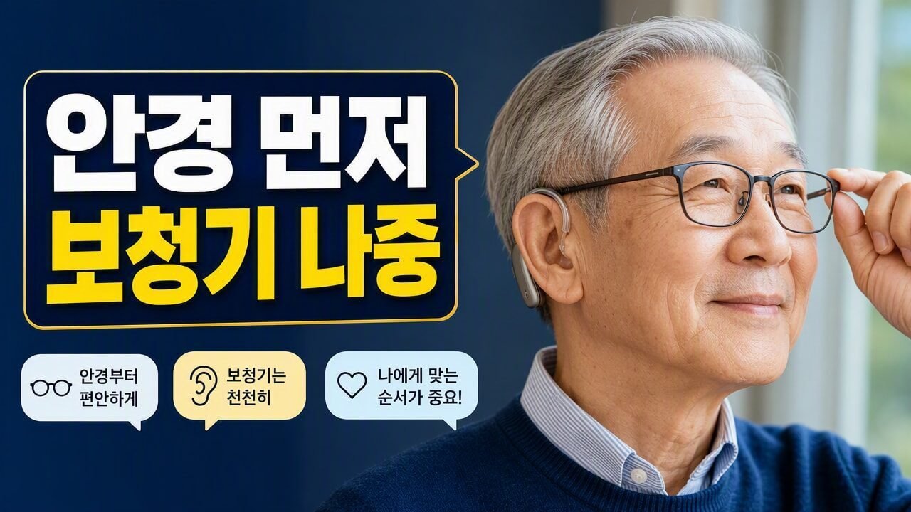 보청기와 안경을 함께 쓸 때 자꾸 밀린다면? 귀걸이형 착용 순서와 간섭 줄이는 방법