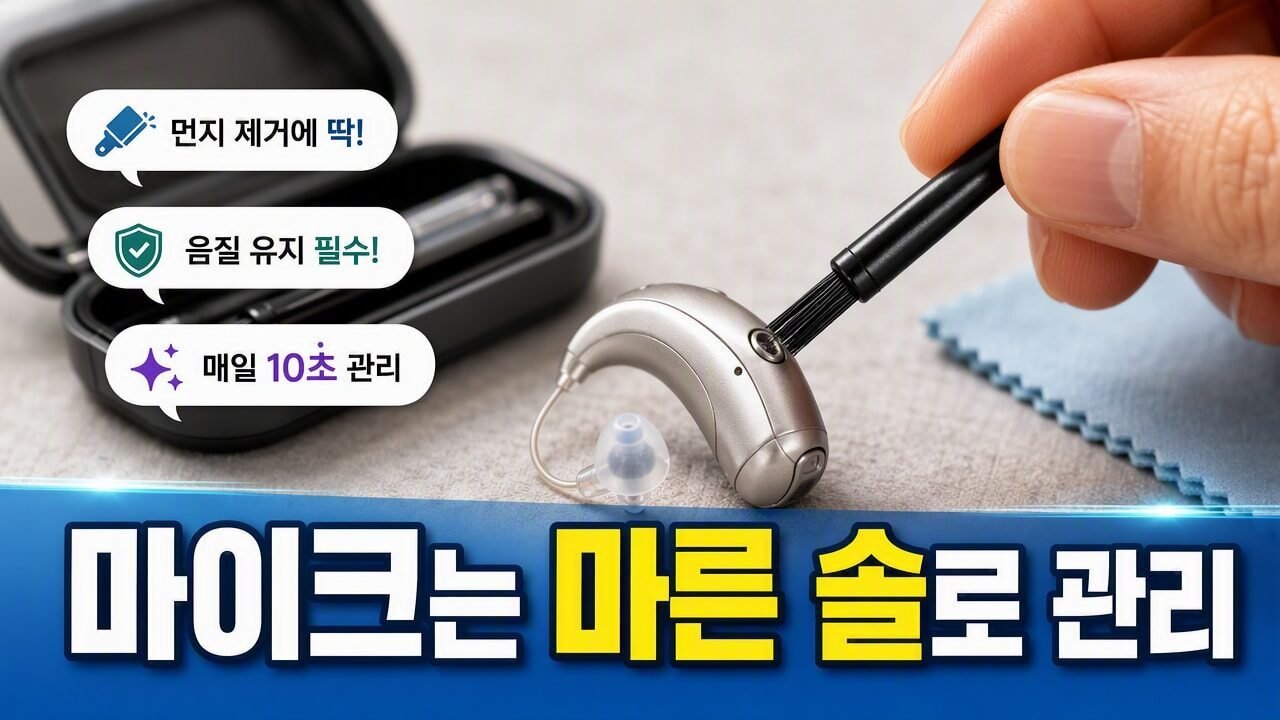 보청기 마이크 청소 방법, 소리가 작아지기 전에 확인할 필터와 관리 주기