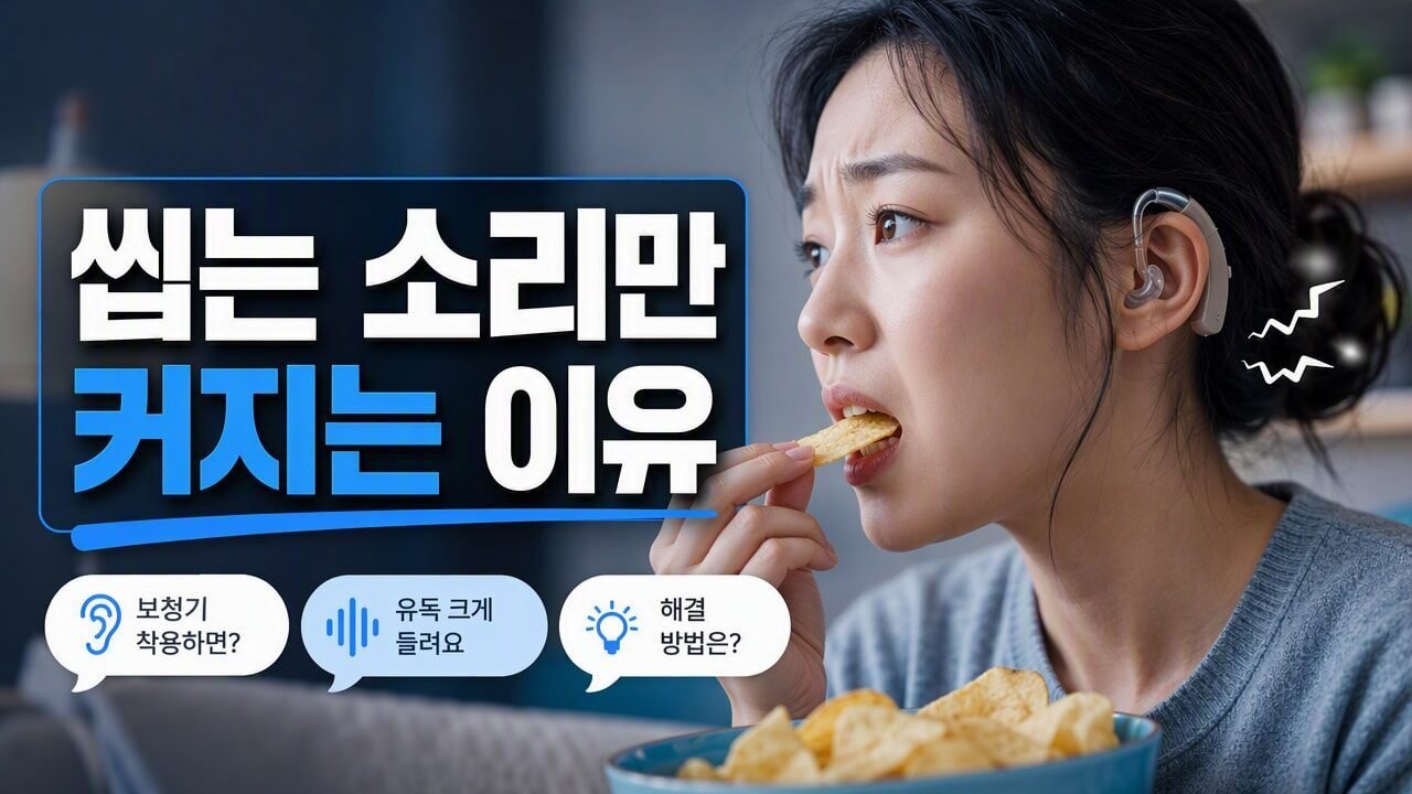 보청기 착용하고 식사할 때 씹는 소리만 크게 들리는 이유, 음량 조절 전에 확인할 설정